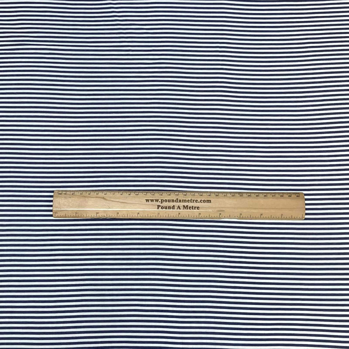 Pound A Metre 3 Metres 3 Metre Luxurious Soft Viscose Jersey - 55"- (Black Stripes)