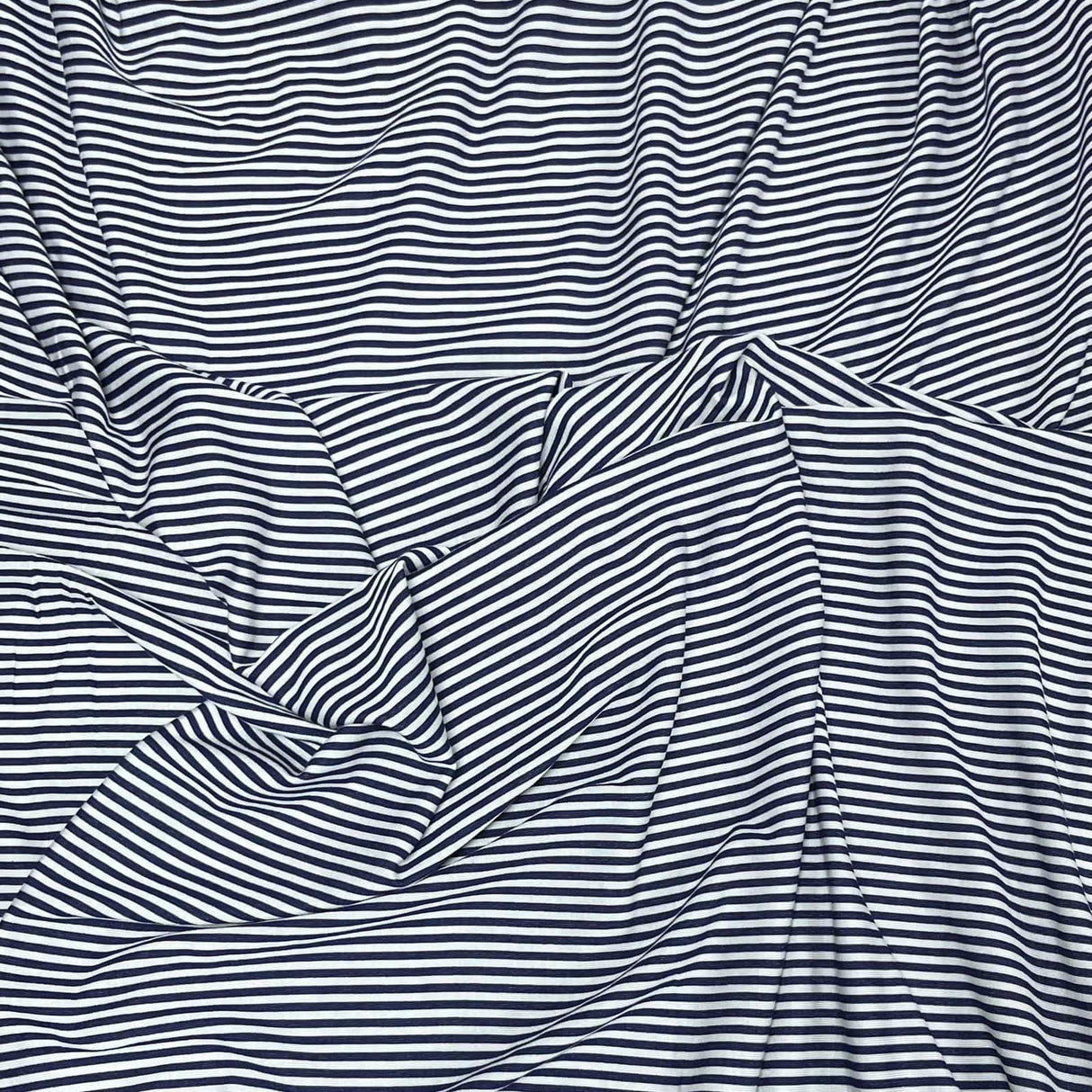 Pound A Metre 3 Metres 3 Metre Luxurious Soft Viscose Jersey - 55"- (Black Stripes)