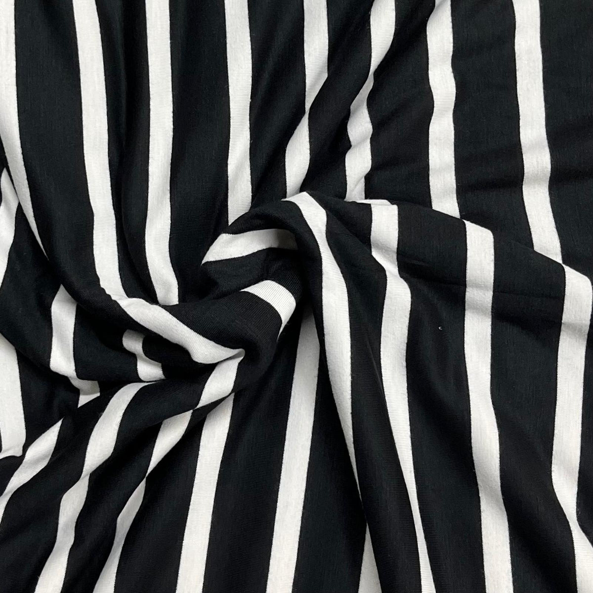 Pound A Metre 3 Metre Luxurious Soft Viscose Jersey - 55"- (Black & Vanilla)