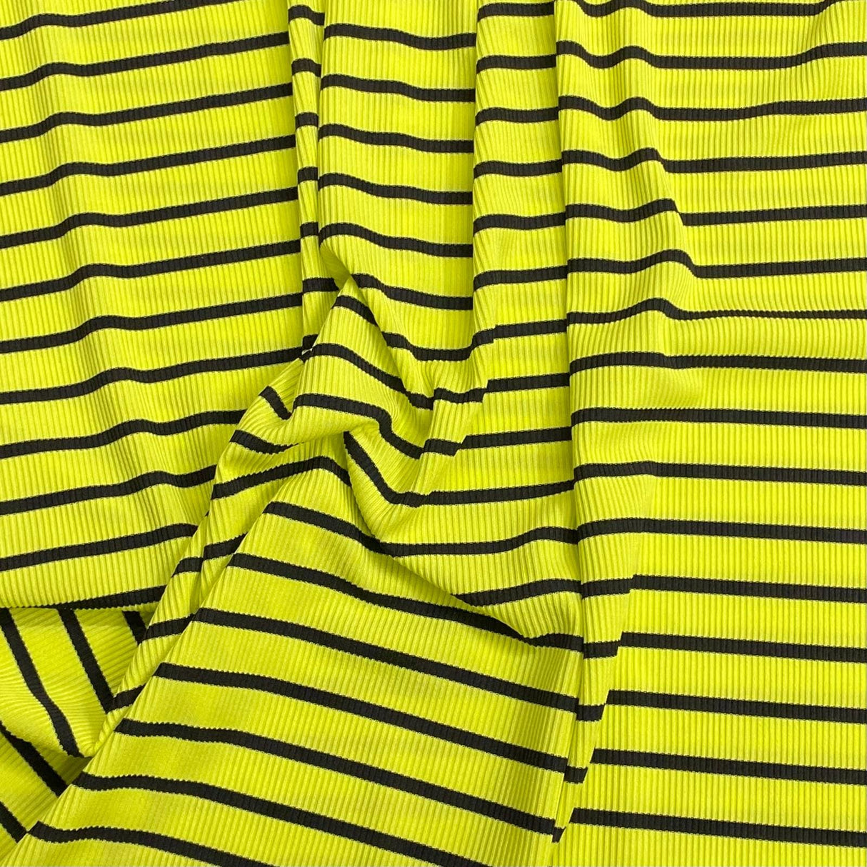 Pound A Metre 3 Metres 3 Metre Luxurious Soft Viscose Jersey - 55"- (Black & Yellow)