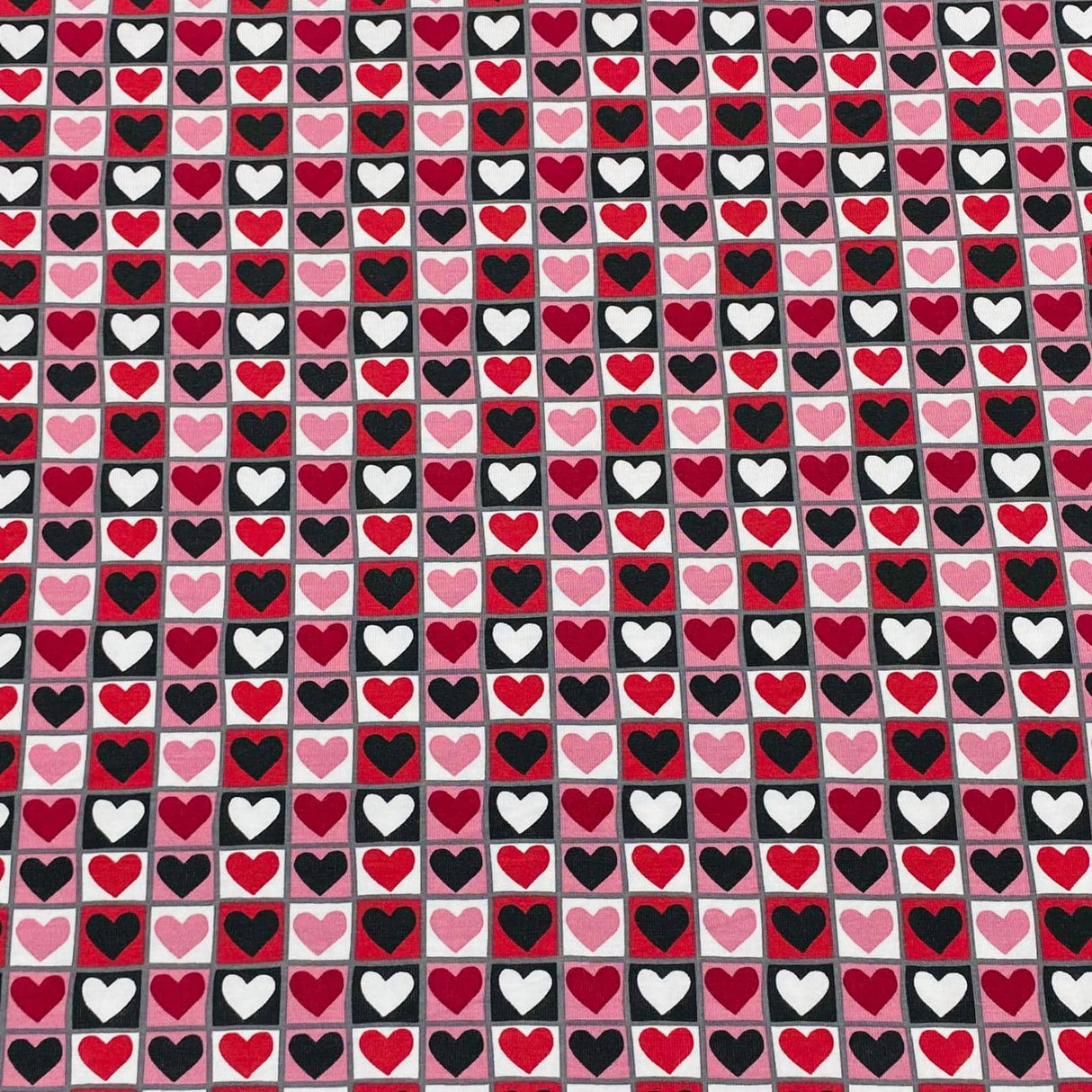 Pound A Metre 3 Metre Luxurious Soft Viscose Jersey - 55"- (Heart)