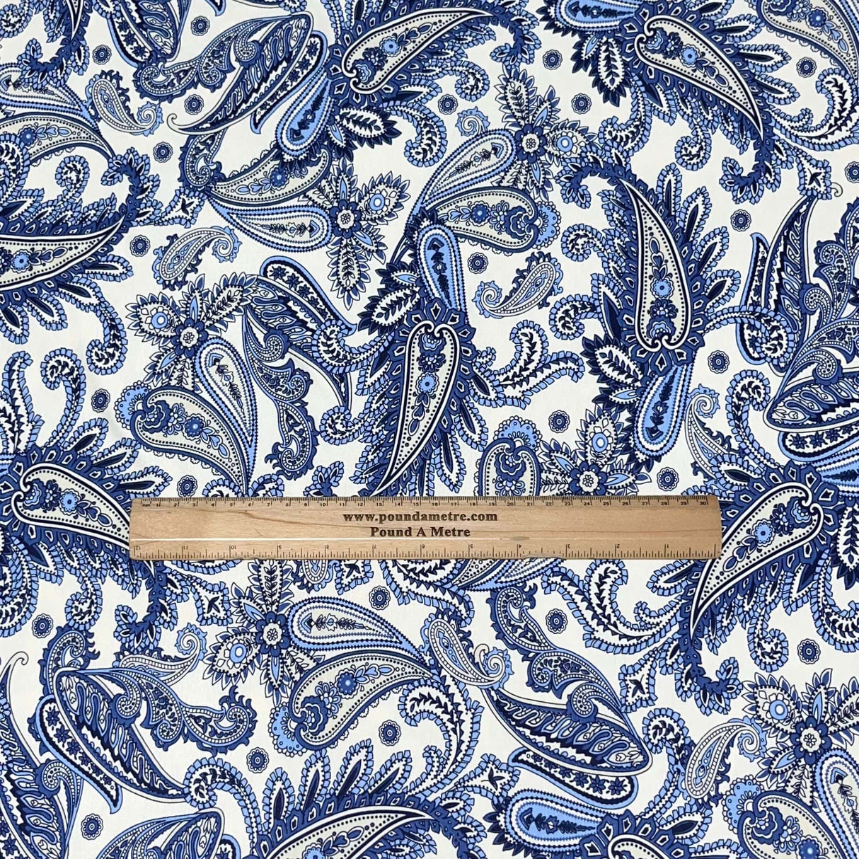 Pound A Metre 3 Metres 3 Metre Luxurious Soft Viscose Jersey - 55"- (Paisley)