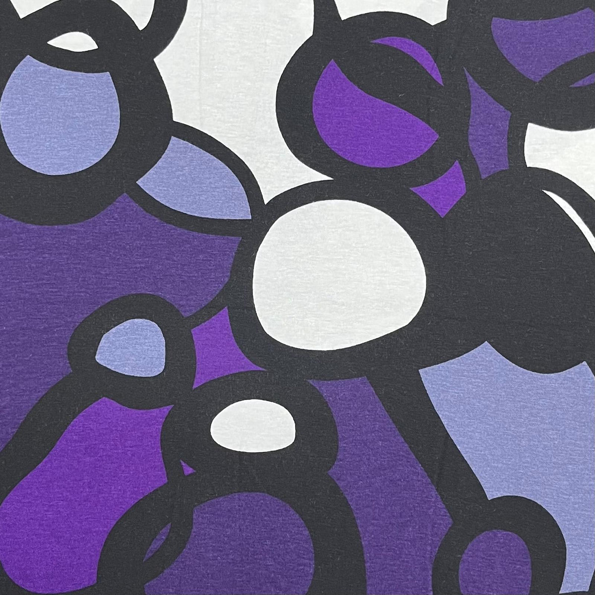 Pound A Metre 3 Metre Luxurious Soft Viscose Jersey - 55"- (Purple Circle)