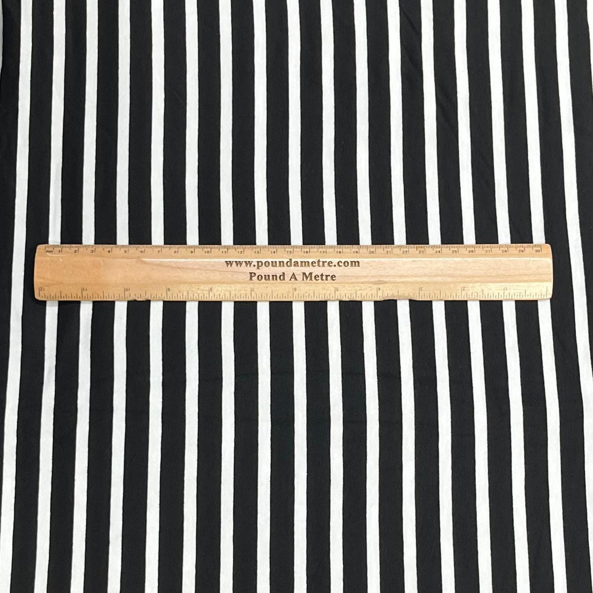 Pound A Metre 3 Metre Luxurious Soft Viscose Jersey - 55"- (Stripe)