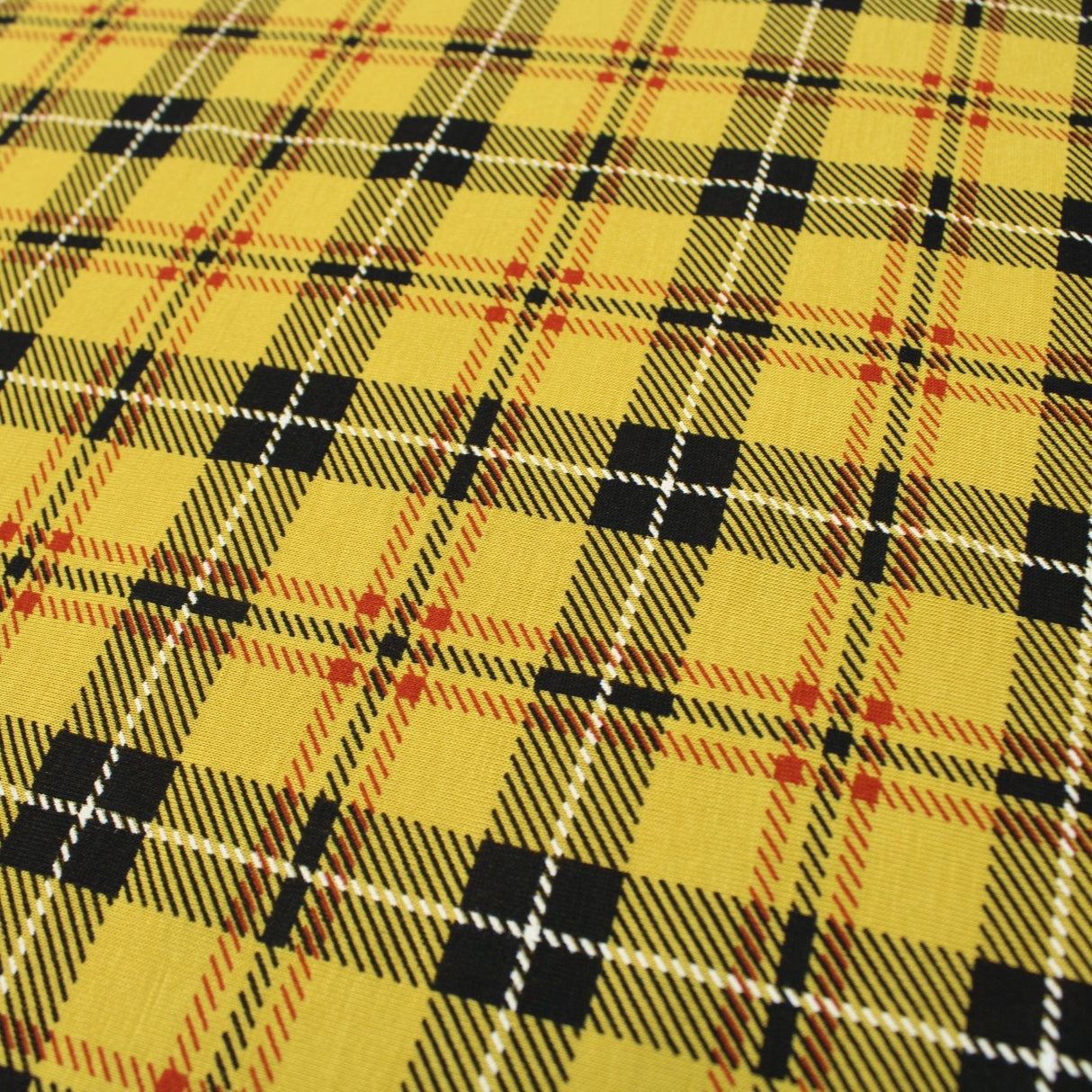 Pound A Metre 3 Metre Luxurious Soft Viscose Jersey - 55"- (Yellow Checks)