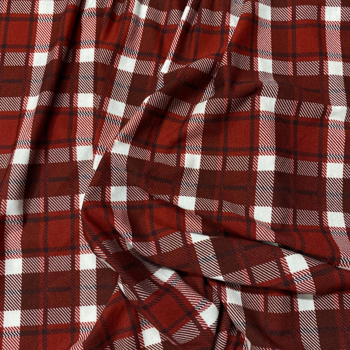 Pound A Metre 3 Metres 3 Metre Luxurious Soft Viscose Jersey - 60"- (Tartan)