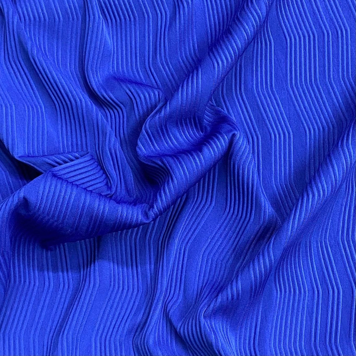 Pound A Metre 3 Metre Luxurious Winter Dobby Jersey - 60"- (Royal)