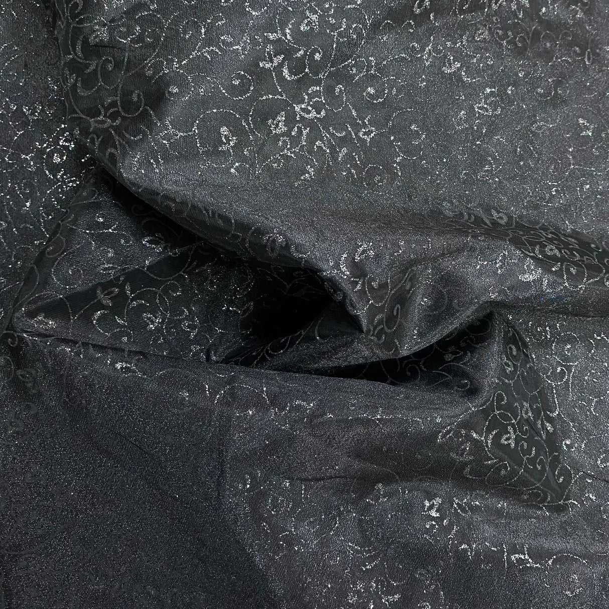 Pound A Metre 3 Metre 3 Metre Luxury Glittered Organza 55" (Black) (EOL)