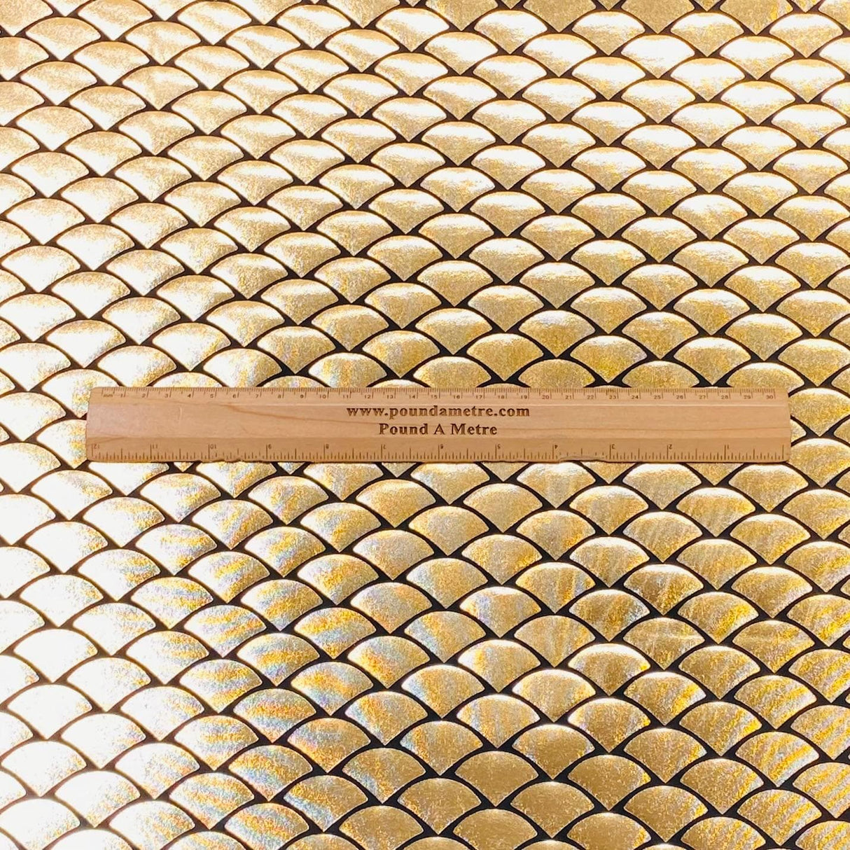 Pound A Metre 3 Metre 3 Metre Premium Mermaid Lycra Jersey 55" Wide (Gold)