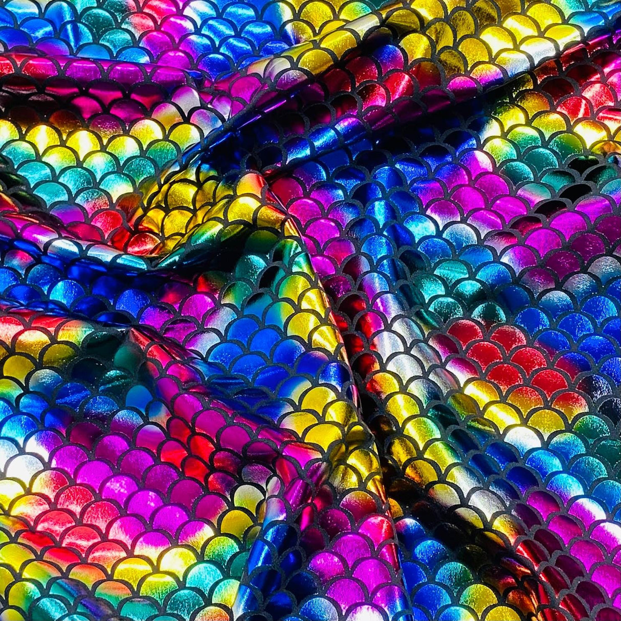 Pound A Metre 3 Metre 3 Metre Premium Mermaid Lycra Jersey 55" Wide (Rainbow)