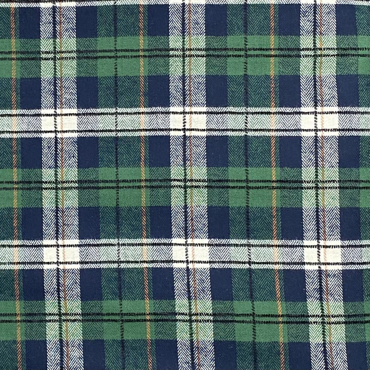 Pound A Metre 3 Metre Premium Poly Wool Fabric - 55"- (Green, Blue & White)