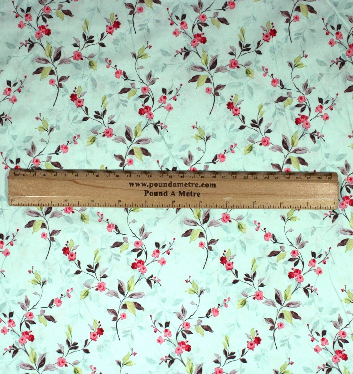 Pound A Metre 3 Metres 3 Metre Santorini Soft Crepe- 45" Wide (Mint Flower Patch)