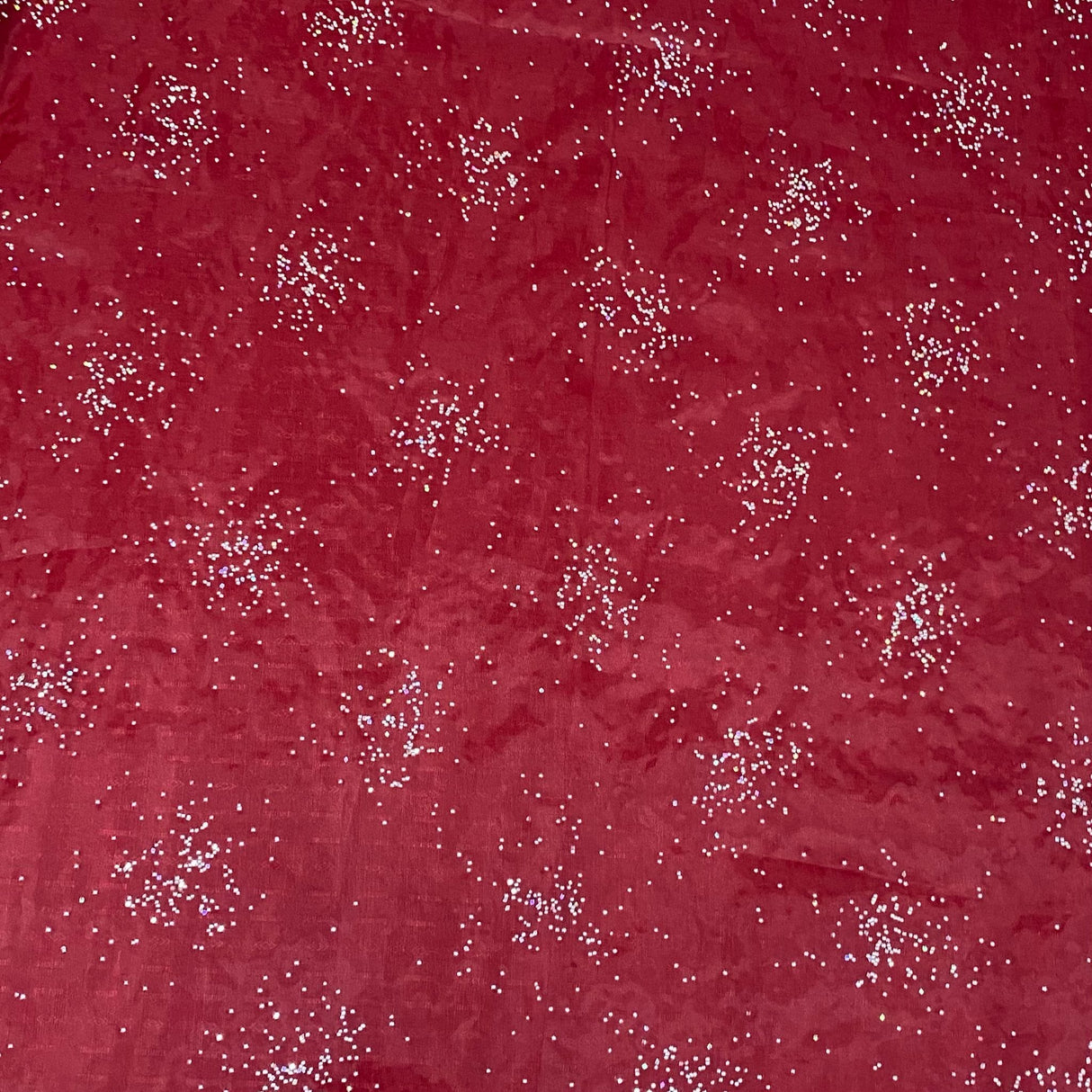 Pound A Metre 3 Metre 3 Metre Soft Diamante Organza -55" Wide (Maroon)