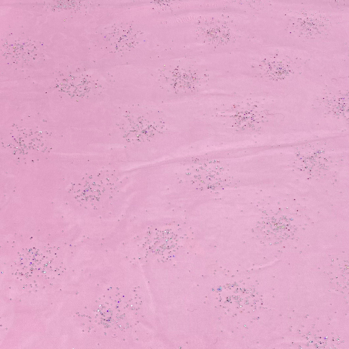 Pound A Metre 3 Metre 3 Metre Soft Diamante Organza -55" Wide (Pink)