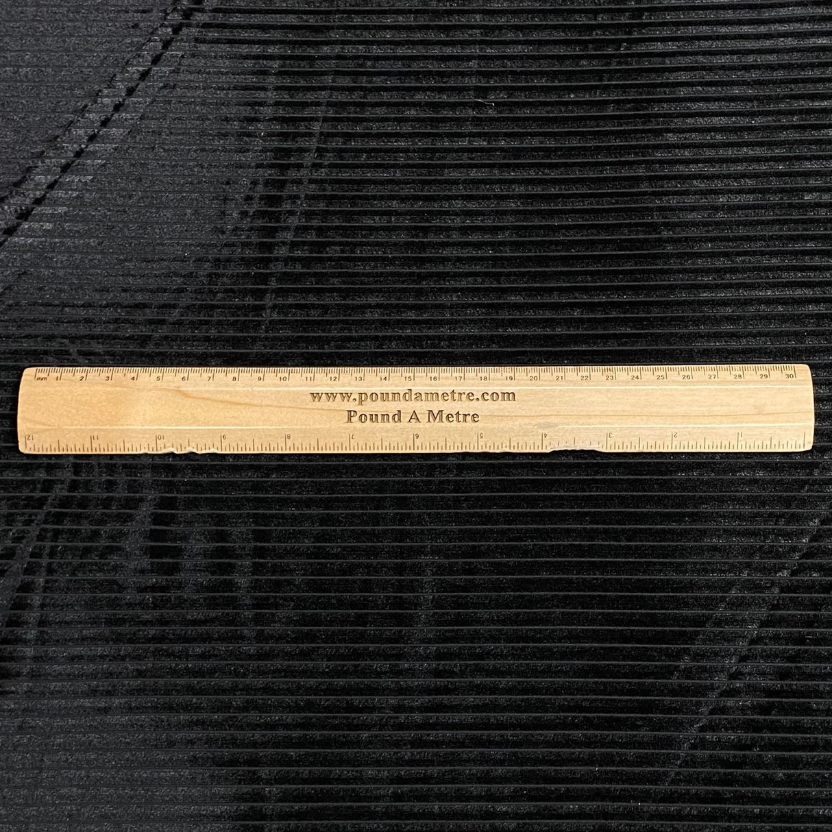 Pound A Metre 3 Metre Winter Corduroy-Effect Velvet - 55'' Wide (Black)