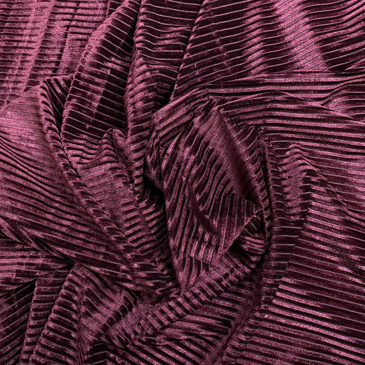 Pound A Metre 3 Metre Winter Corduroy-Effect Velvet - 55'' Wide (Burgundy)
