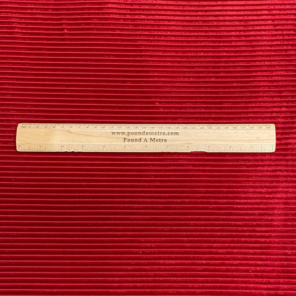 Pound A Metre 3 Metre Winter Corduroy-Effect Velvet - 55'' Wide (Red)