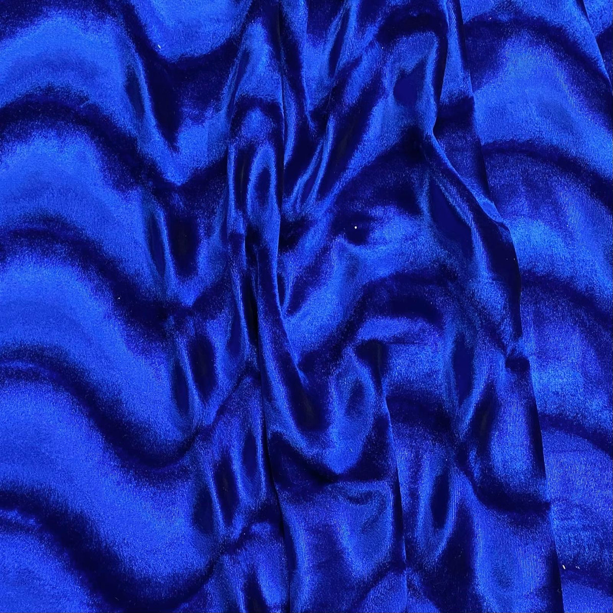 Pound A Metre 3 Metre Winter Wave-Effect Velvet - 55'' Wide (Royal)