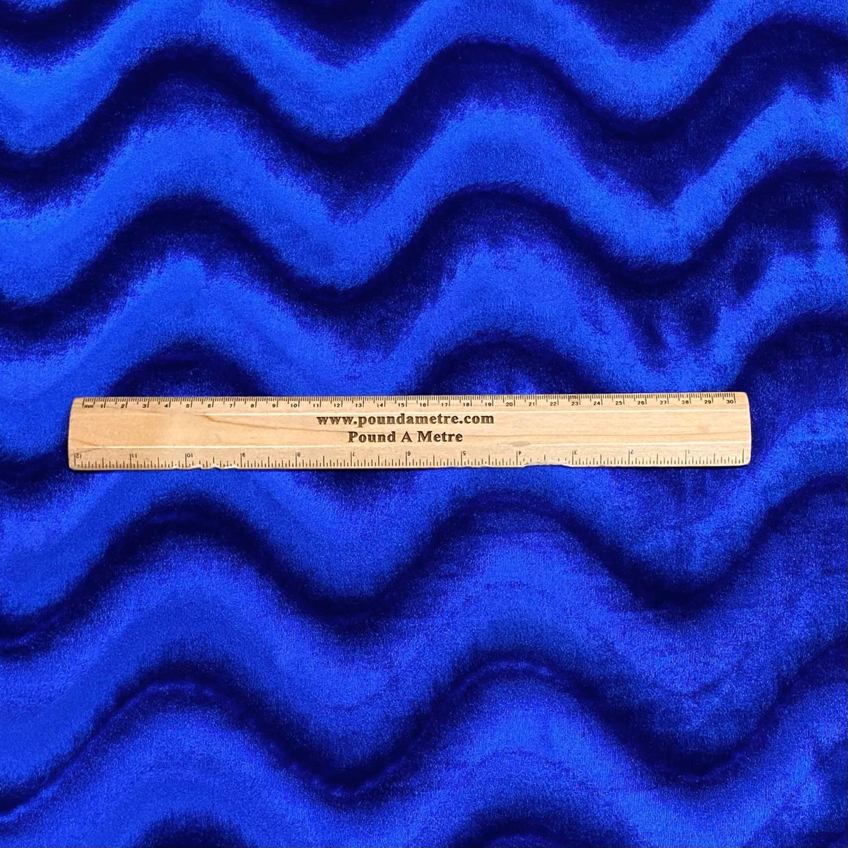 Pound A Metre 3 Metre Winter Wave-Effect Velvet - 55'' Wide (Royal)