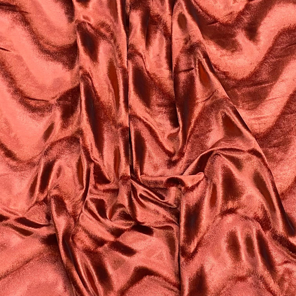 Pound A Metre 3 Metre Winter Wave-Effect Velvet - 55'' Wide (Rust)