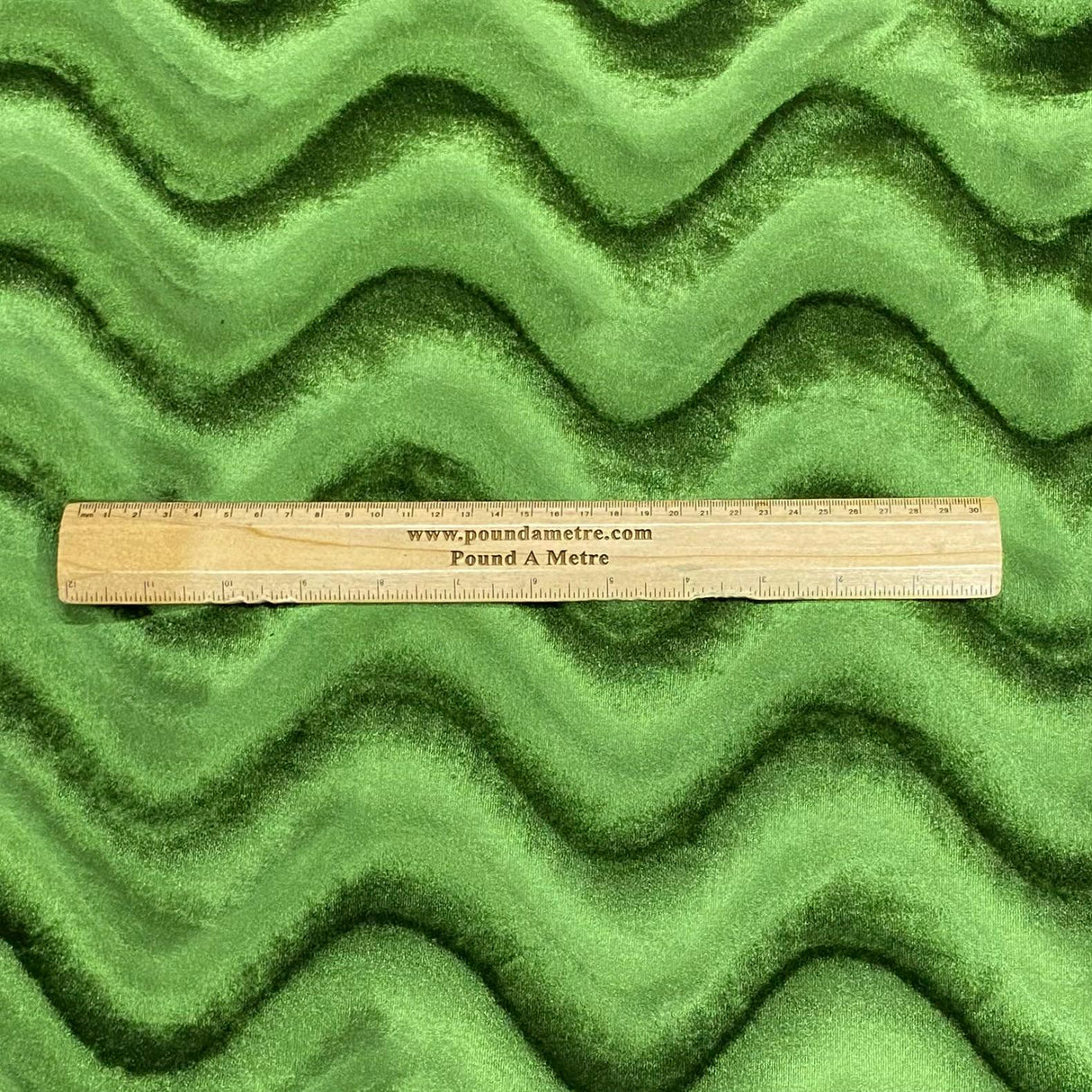 Pound A Metre 3 Metre Winter Wave-Effect Velvet - 55'' Wide (Sage)