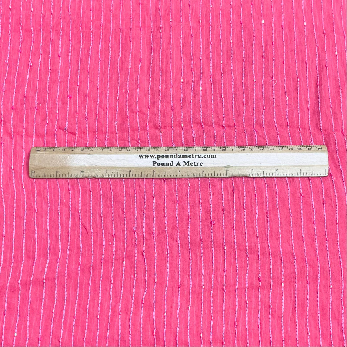 Pound A Metre 3 Metres Beautiful Beaded Chiffon – 45" Wide (Pink)