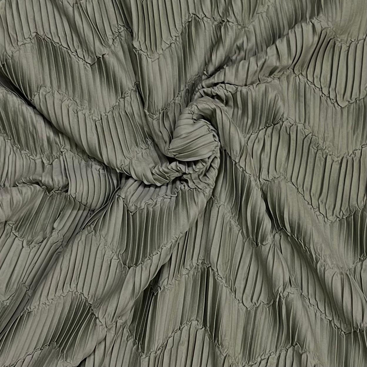 Pound A Metre 3 Metres Beautiful Crinkle Zigzag Jersey Fabric – 55" Wide (Olive)
