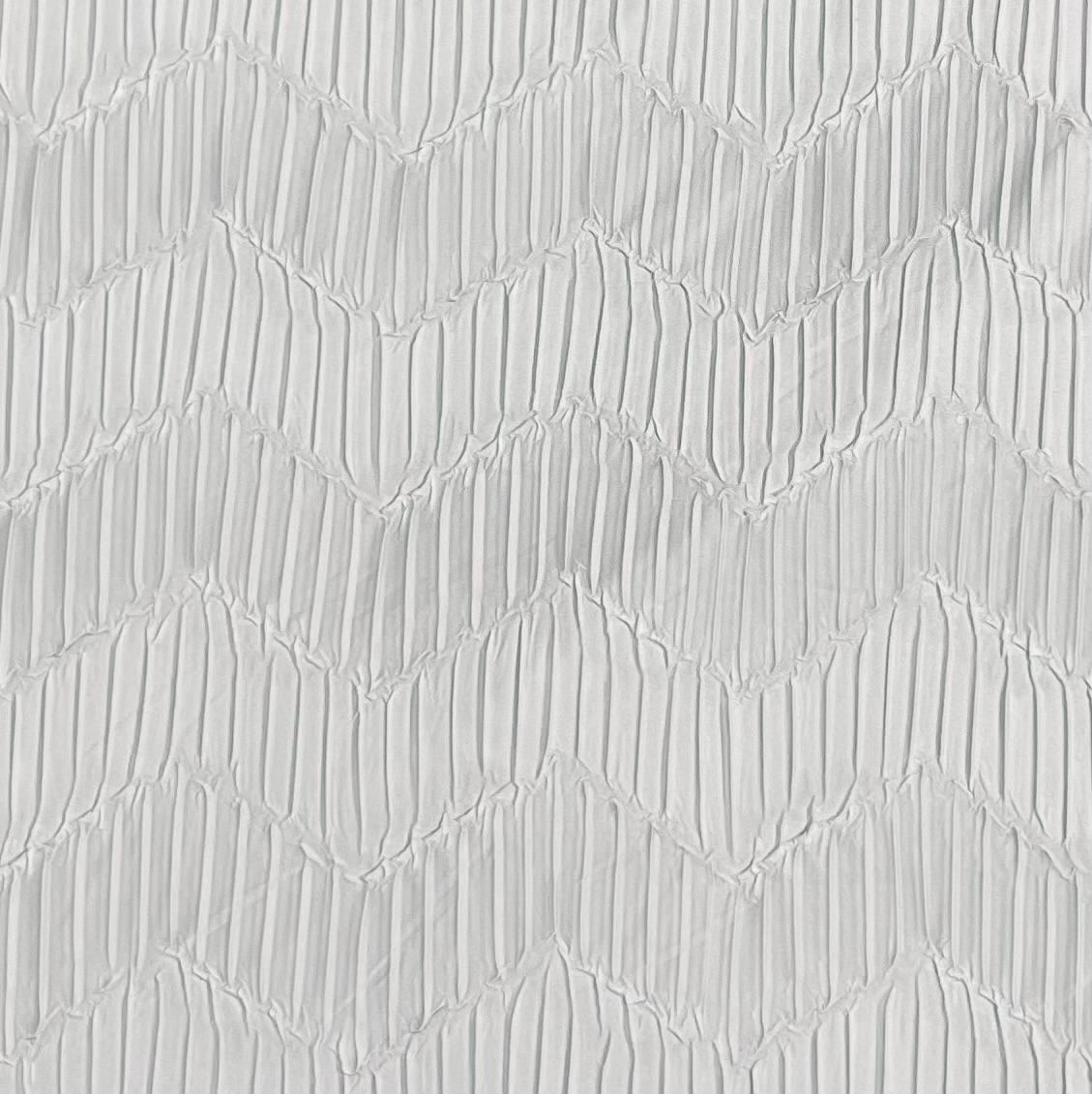 Pound A Metre 3 Metres Beautiful Crinkle Zigzag Jersey Fabric – 55" Wide (Silver)