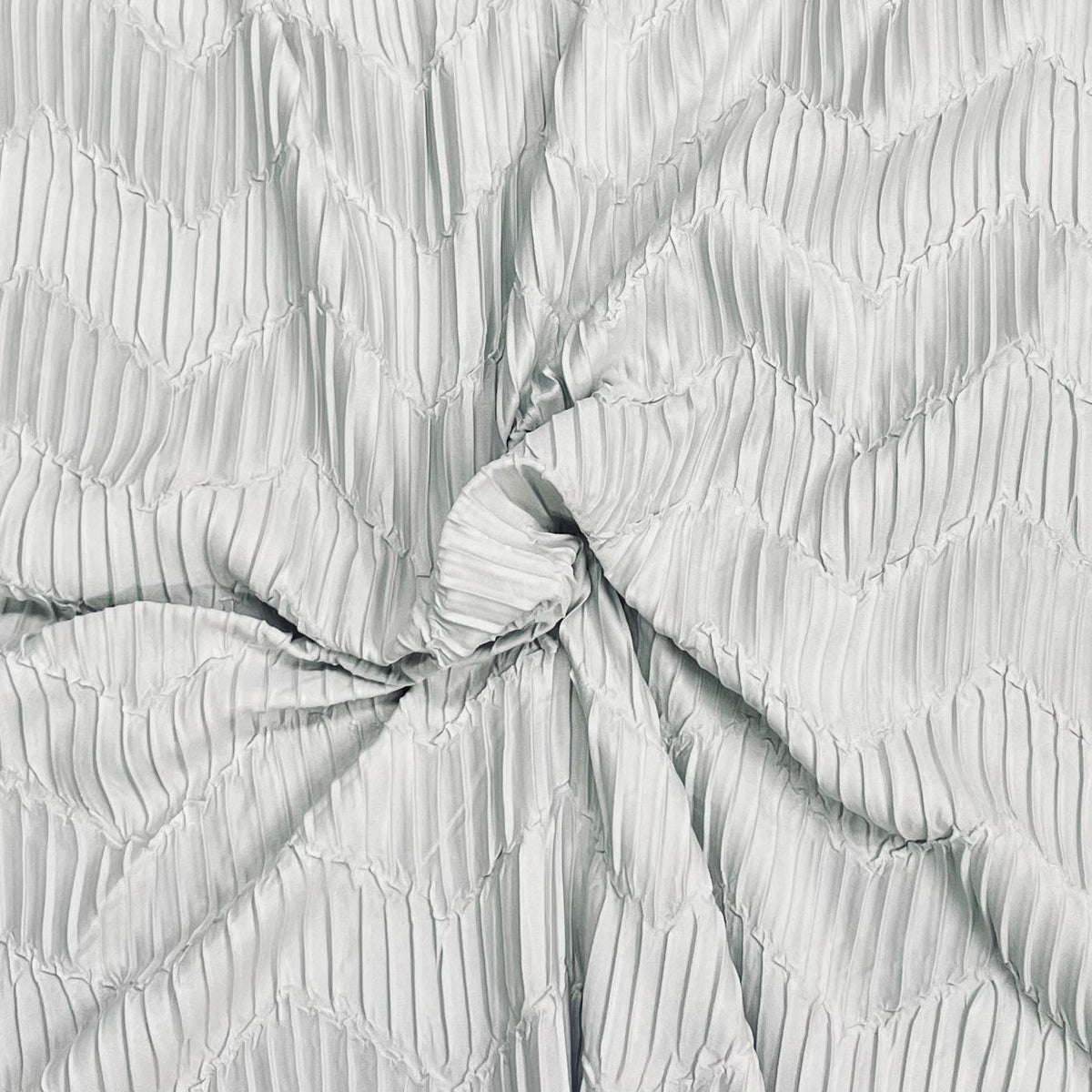 Pound A Metre 3 Metres Beautiful Crinkle Zigzag Jersey Fabric – 55" Wide (Silver)