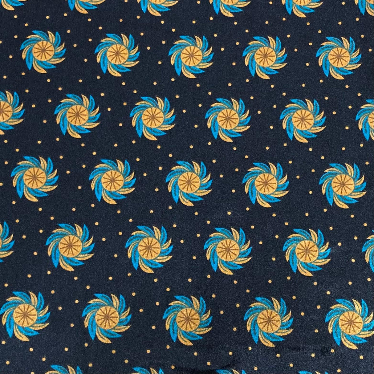Pound A Metre 3 Metres Beautiful Printed Velvet- 55" Wide (Black & Turquoise)