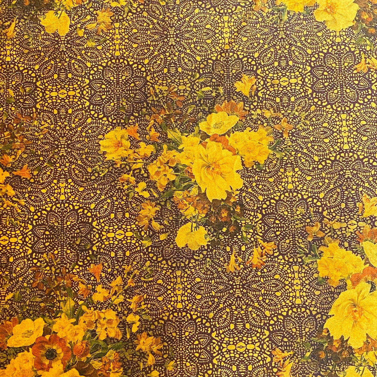 Pound A Metre 3 Metres Beautiful Printed Velvet- 55" Wide (Bronze)