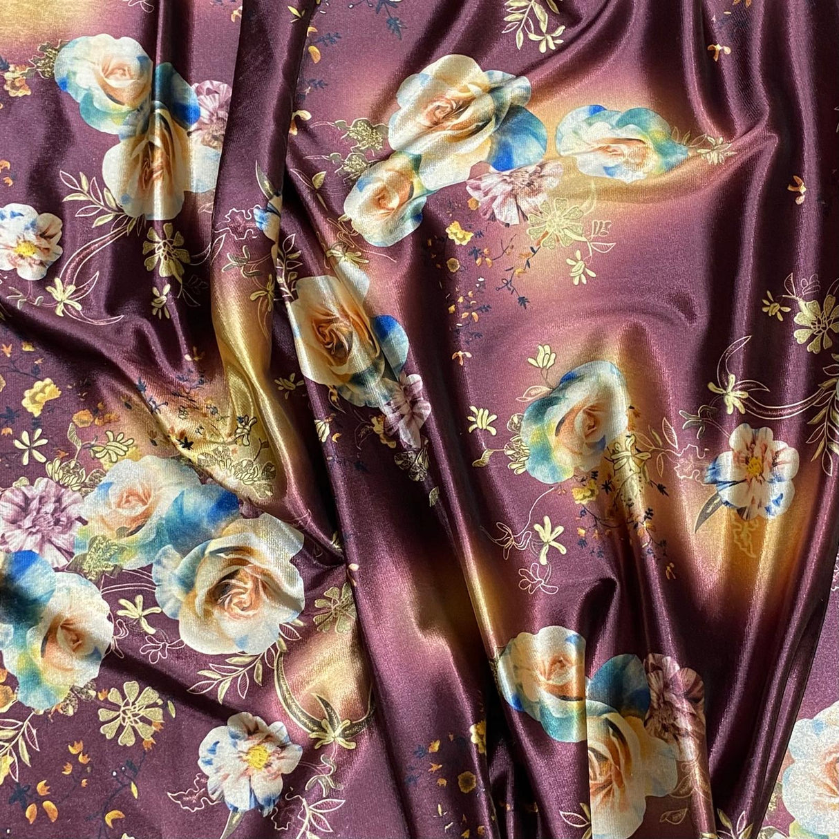 Pound A Metre 3 Metres Beautiful Printed Velvet- 55" Wide (Garden)