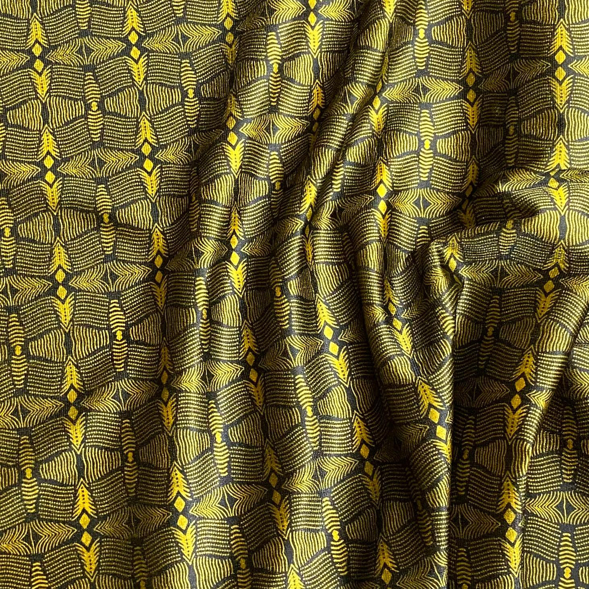 Pound A Metre 3 Metres Beautiful Printed Velvet- 55" Wide (Khaki)