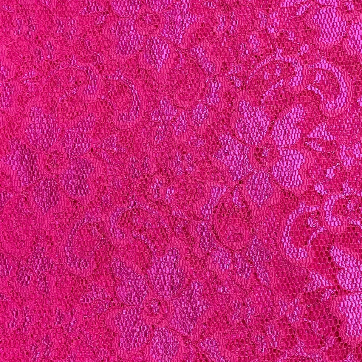 Pound A Metre 3 Metres Beautiful Rachelle Lace Fabric- 55" Wide (Cerise)