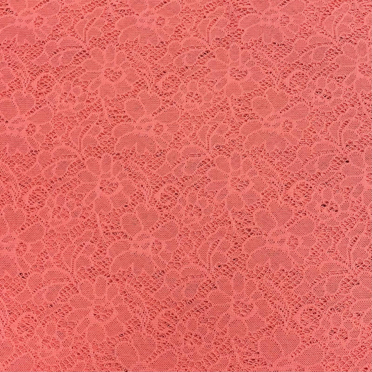 Pound A Metre 3 Metres 3 Metres Beautiful Rachelle Lace Fabric- 55" Wide (Coral)