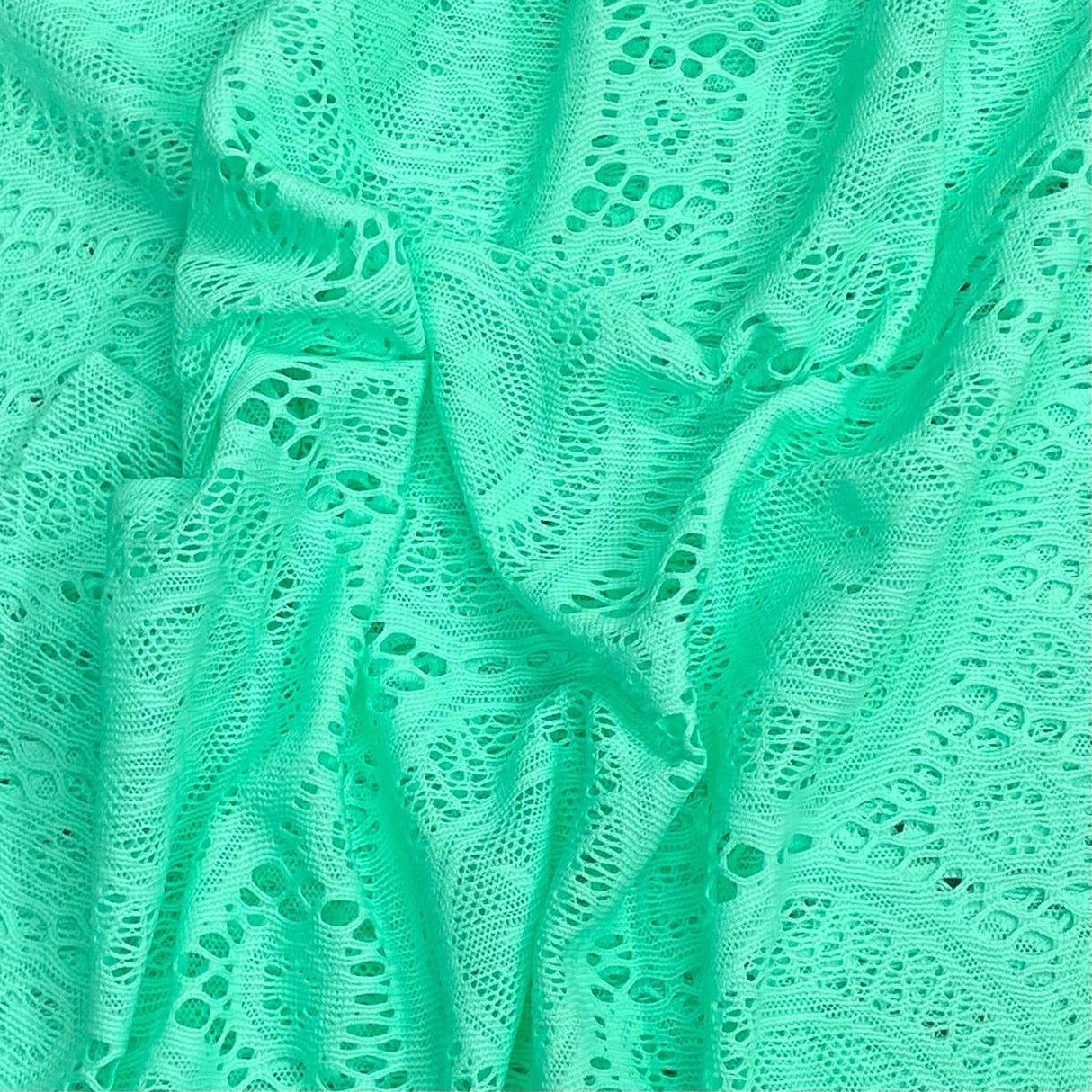 Pound A Metre 3 Metres 3 Metres Beautiful Rachelle Lace Fabric- 55" Wide (Mint)