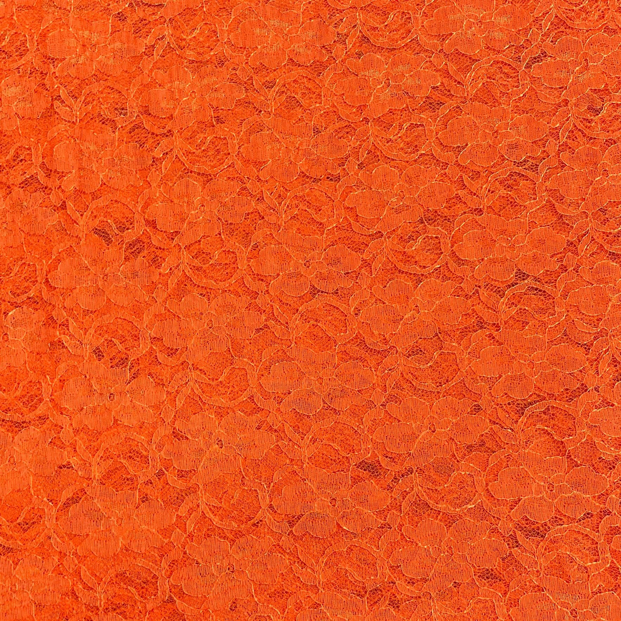 Pound A Metre 3 Metres 3 Metres Beautiful Rachelle Lace Fabric- 55" Wide (Orange)