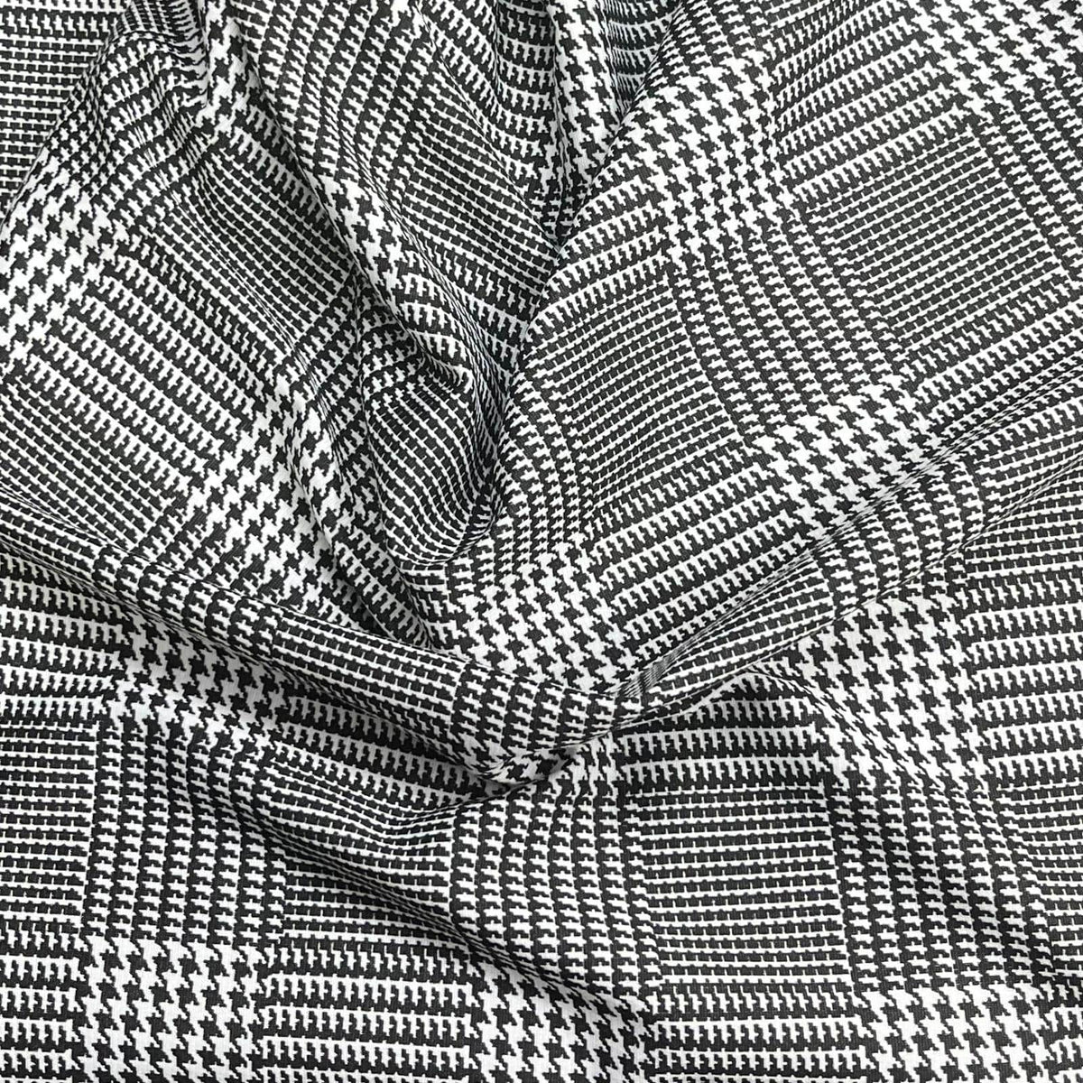 Pound A Metre 3 Metres Beautiful Textured Scuba Jersey- (Houndstooth)