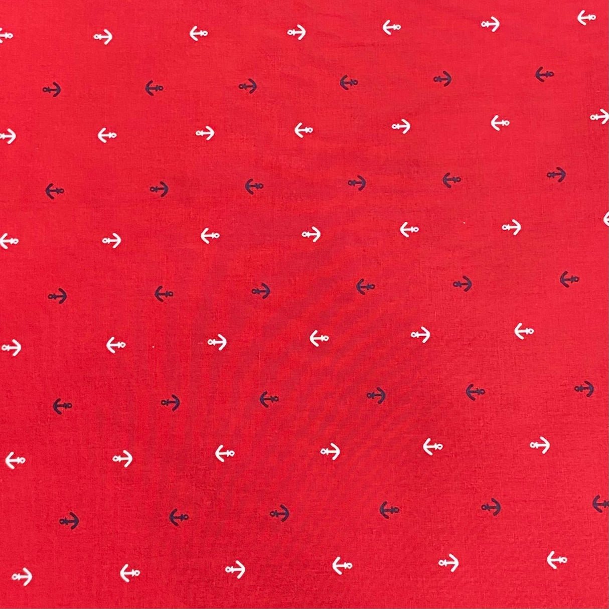 Pound A Metre 3 Metres 3 Metres Crinkle Poly-Cotton 55" Wide (Red Print)