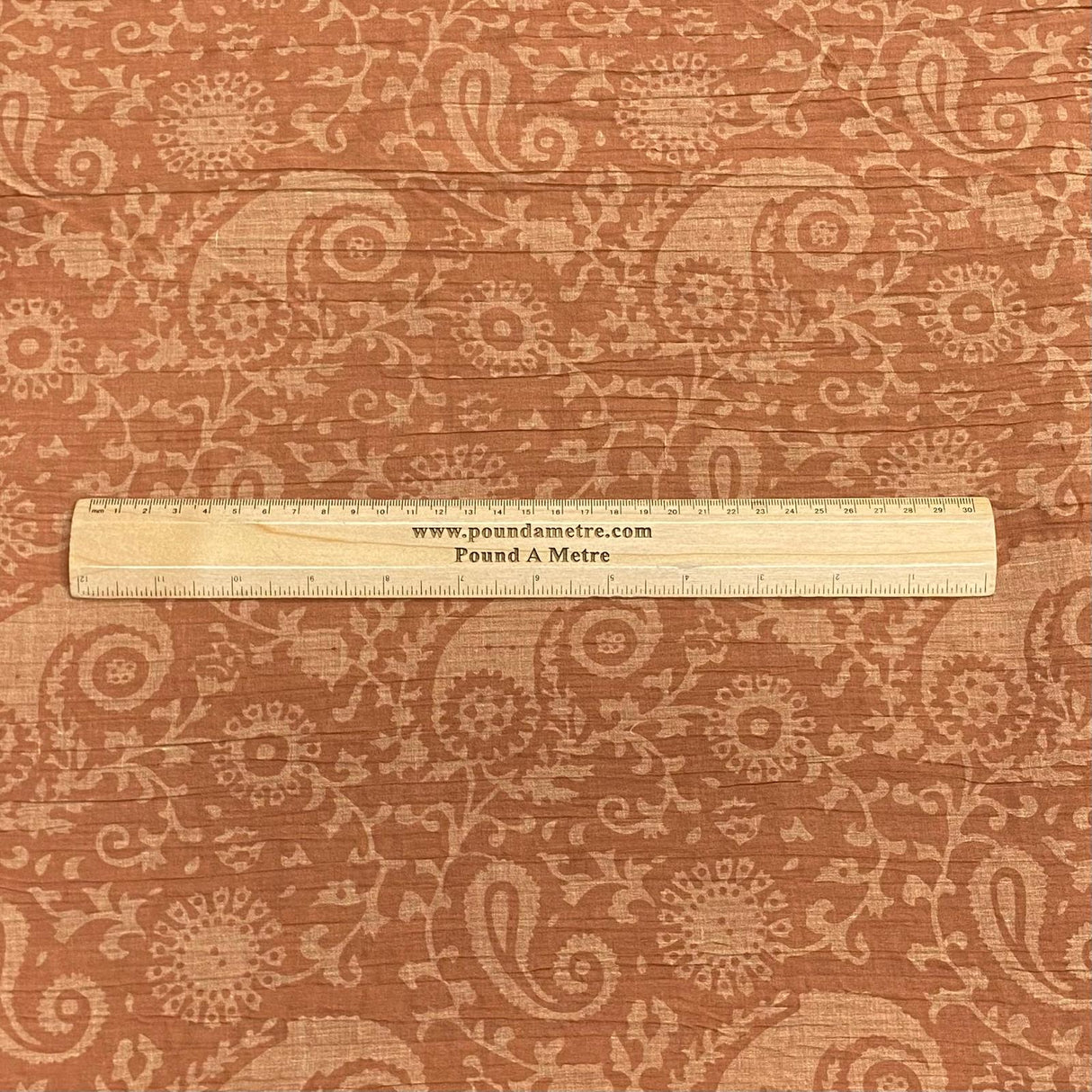 Pound A Metre 3 Metres 3 Metres Dressmaking Burnout Poly-Cotton - 55" wide (Rust)