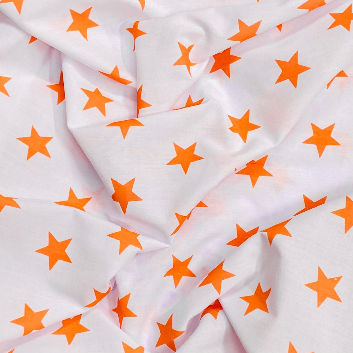 Pound A Metre 3 Metre 3 Metres Dressmaking Poly-Cotton - 45" wide (Orange Star)