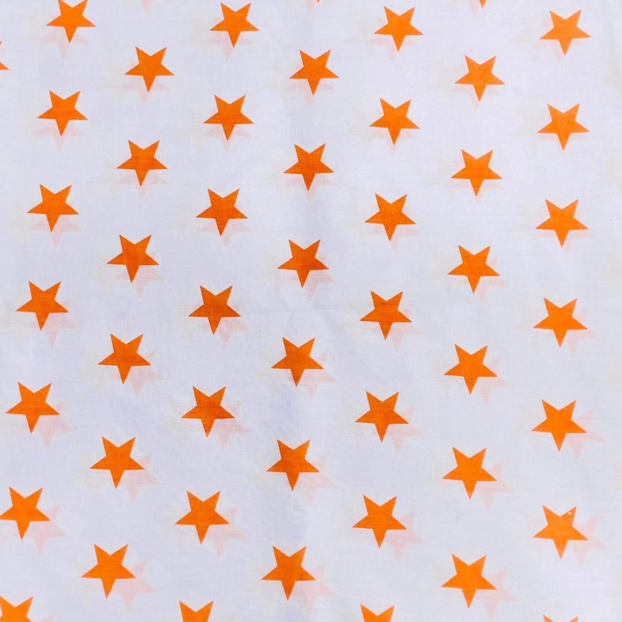 Pound A Metre 3 Metre 3 Metres Dressmaking Poly-Cotton - 45" wide (Orange Star)