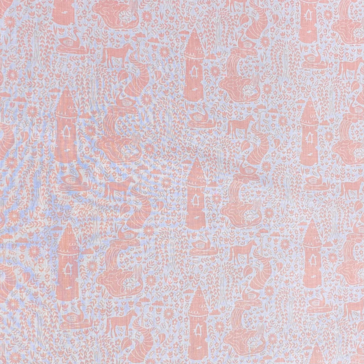 Pound A Metre 3 Metre 3 Metres Dressmaking Poly-Cotton - 45" wide (Pink & White)