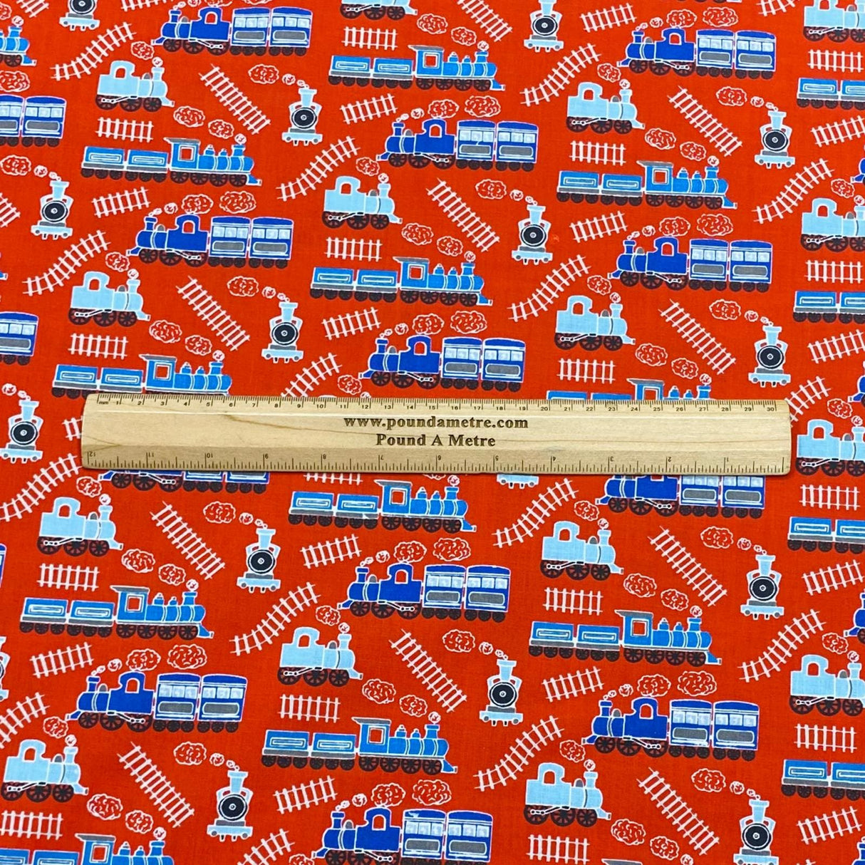 Pound A Metre 3 Metre 3 Metres Dressmaking Poly-Cotton - 45" wide (Train)