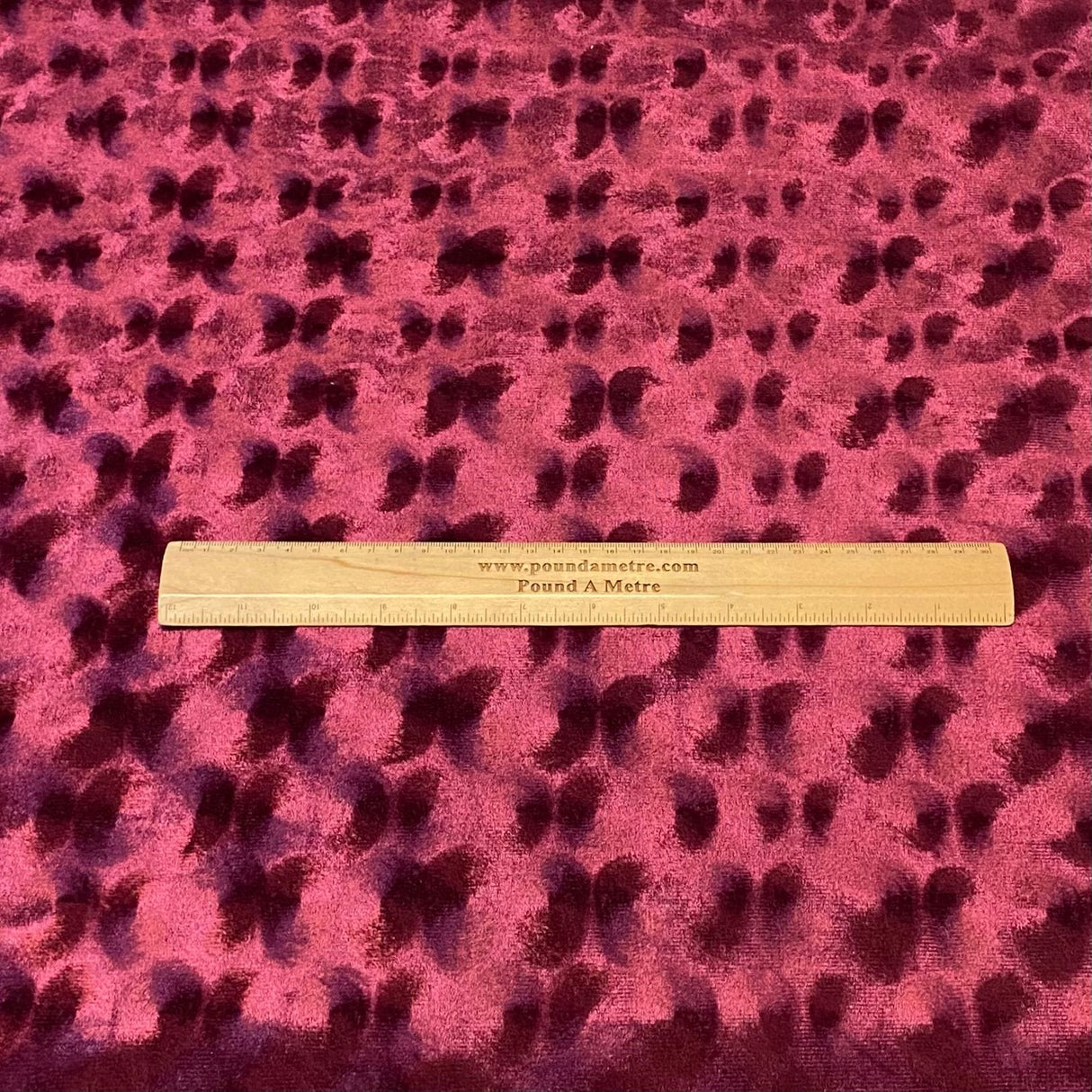 Pound A Metre 3 Metres 3 Metres Embossed Soft Velvet 55" Wide (Burgundy)
