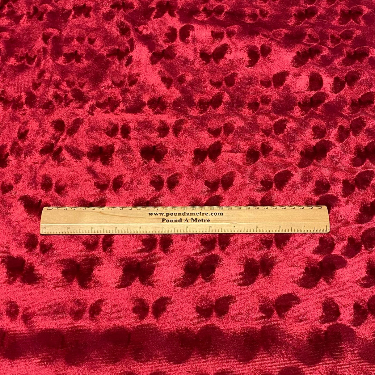 Pound A Metre 3 Metres 3 Metres Embossed Soft Velvet 55" Wide (Maroon)