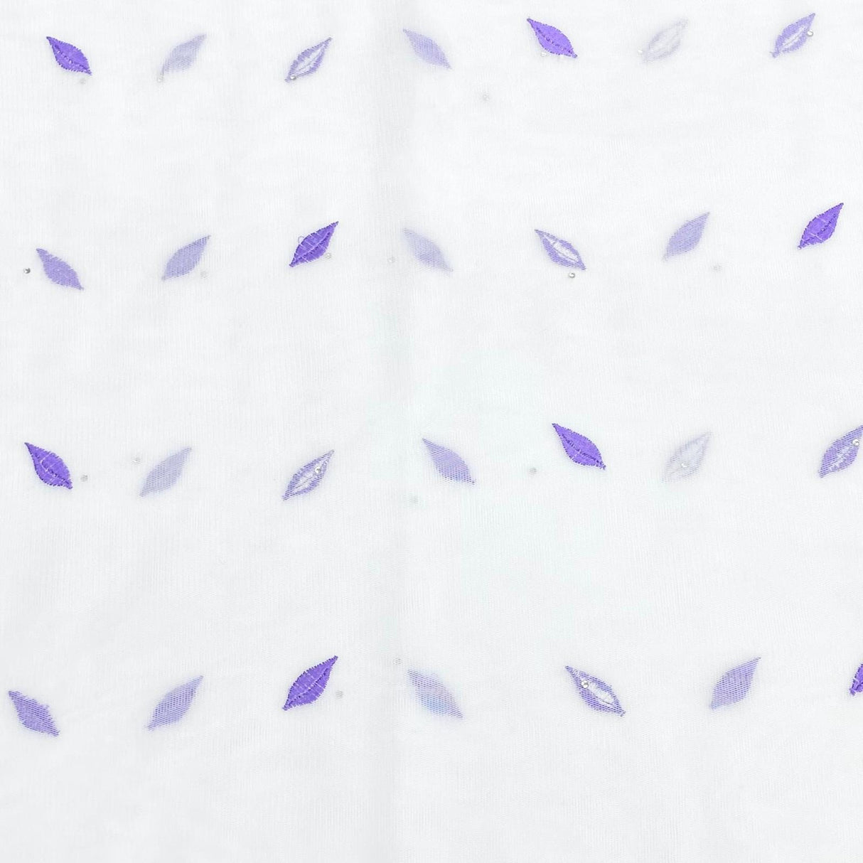Pound A Metre 3 Metres Embroidery Stretch Mesh Fabric 45" Wide (Purple & White)