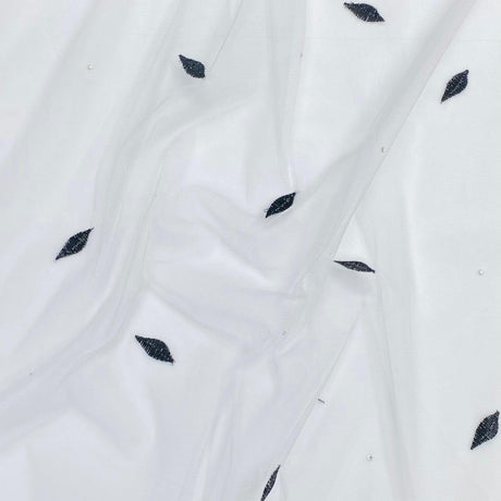 Pound A Metre 3 Metres Embroidery Stretch Mesh Fabric 45" Wide (White & Black)
