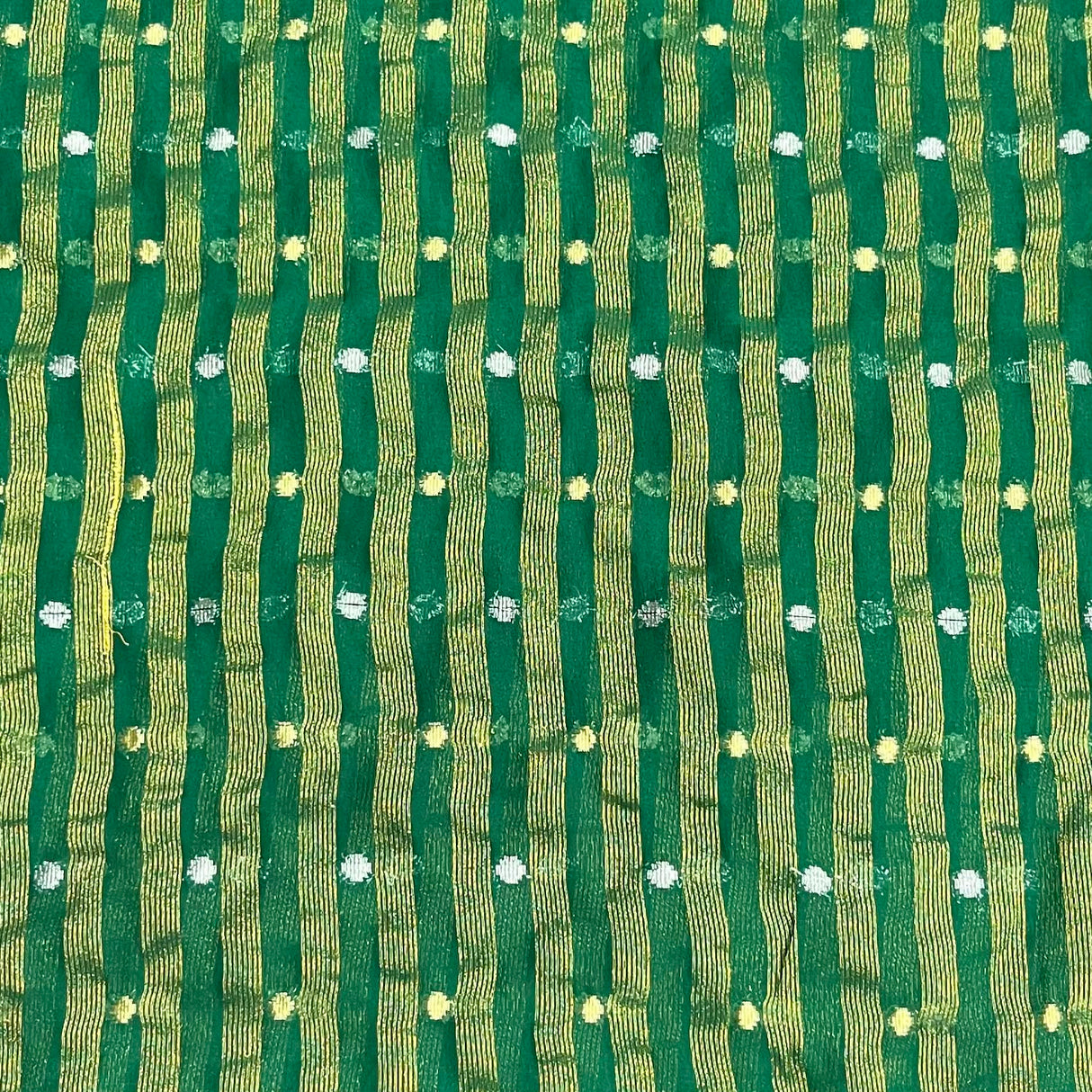 Pound A Metre 3 Metres Gold Foil Tissue Fabric – 45" Wide (Green & Gold)