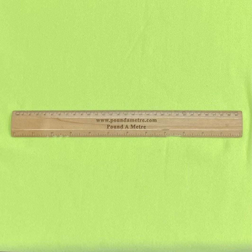 Pound A Metre 3 Metres, Heavy-Weight Cotton Sweatshirt Jersey 55” Wide (Lime Green)